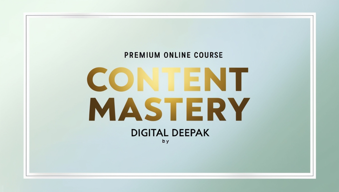 Digital Deepak Content Mastery